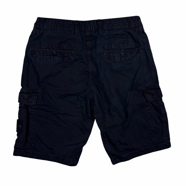 Stone Island 2019 Navy Slim Fit Cargo Shorts - 32"