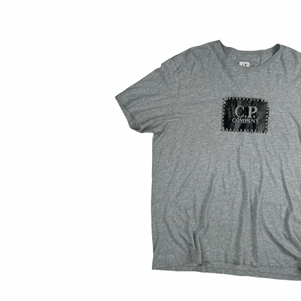 CP Company Grey Graphic Spellout T Shirt - XL