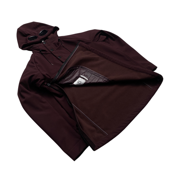 CP Company Maroon Soft Shell Goggle Pullover Smock - Medium