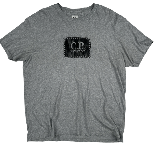 CP Company Grey Graphic Spellout T Shirt - XL