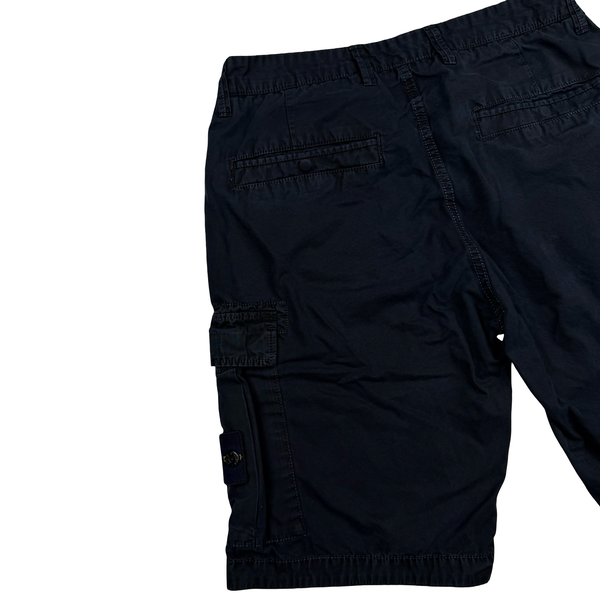 Stone Island 2019 Navy Slim Fit Cargo Shorts - 32"