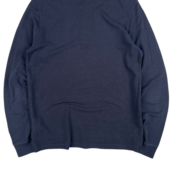 Stone Island 2012 Navy Cotton 30th Anniversary Long Sleeve Polo Shirt - Large