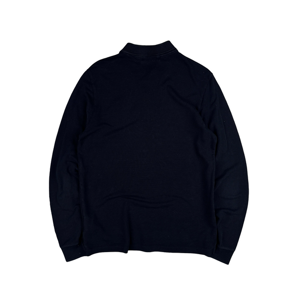 Stone Island 2012 Navy Cotton 30th Anniversary Long Sleeve Polo Shirt - Large