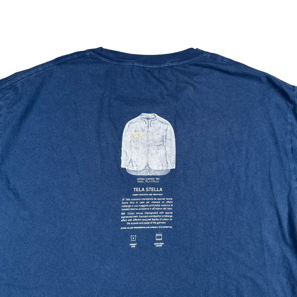 Stone Island Archivo 2019 Blue Tela Stella Graphic T Shirt - XL