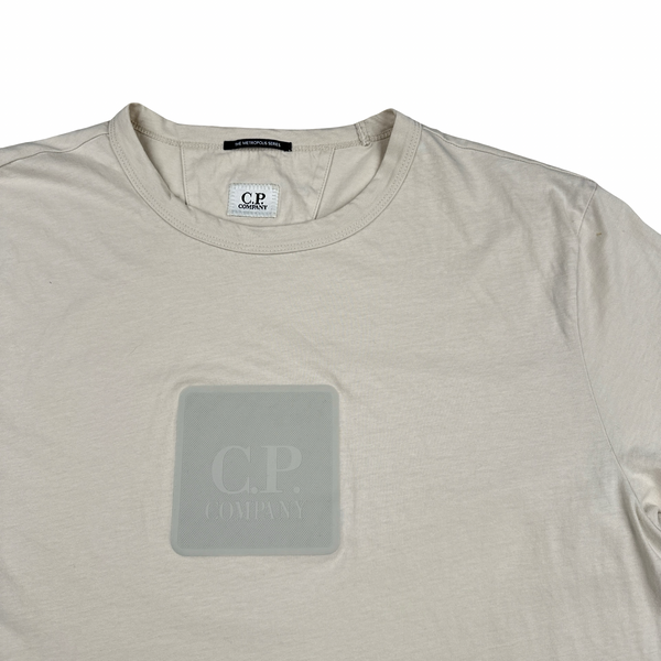 CP Beige Spellout Logo T-shirt - XL