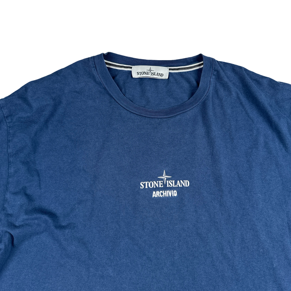 Stone Island Archivo 2019 Blue Tela Stella Graphic T Shirt - XL