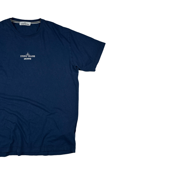 Stone Island Archivo 2019 Blue Tela Stella Graphic T Shirt - XL