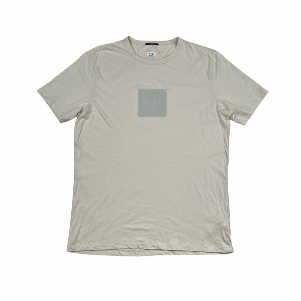 CP Beige Spellout Logo T-shirt - XL