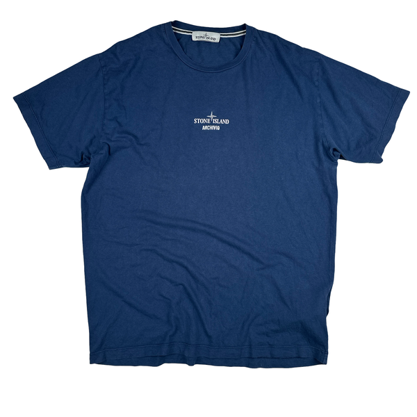 Stone Island Archivo 2019 Blue Tela Stella Graphic T Shirt - XL