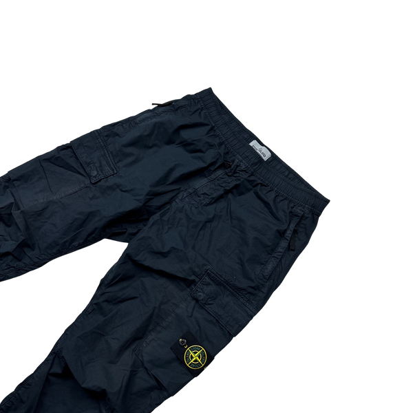 Stone Island 2022 Navy Parachute Cargo Trousers - 34"