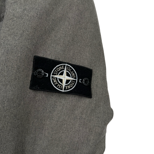 Stone Island 2014 Grey Ice Wool Blend Down Field Jacket - XL