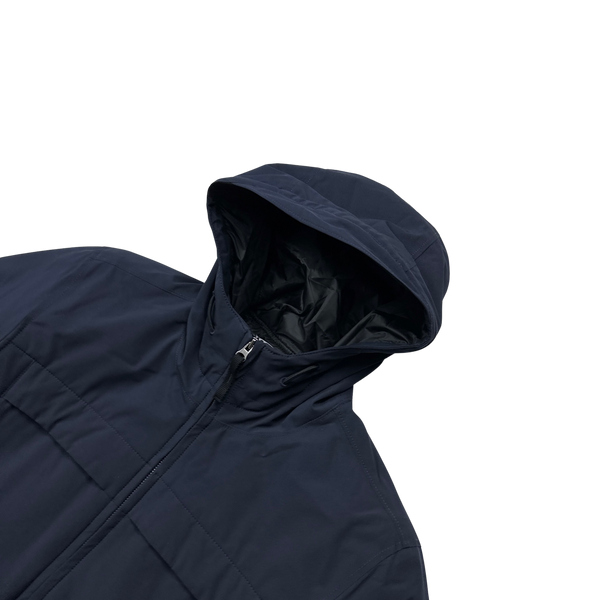 Stone Island Navy Soft Shell R E Dye Primaloft Insulation Jacket - Medium