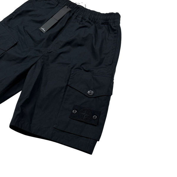 Stone Island 2023 Black Ghost Cargo Shorts - 30"