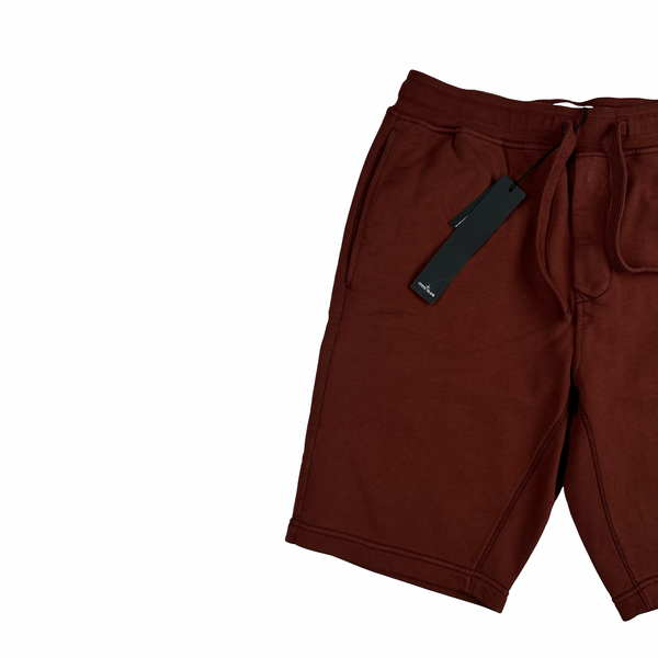 Stone Island 2023 Burgundy Cotton Cargos Shorts - Small