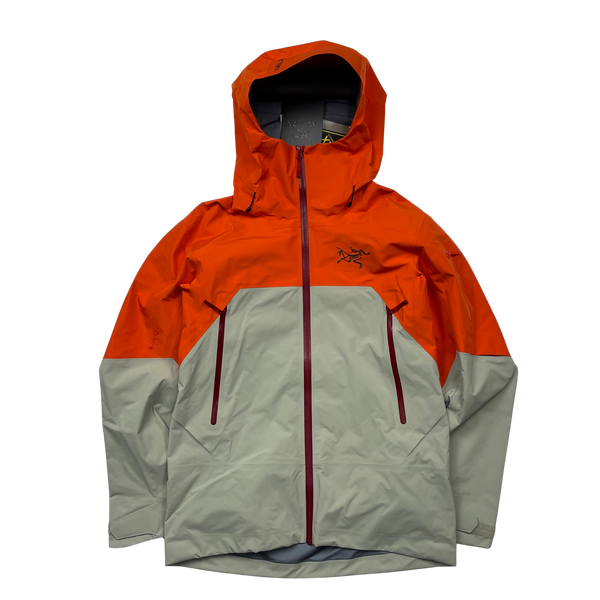 Arcteryx Orange & Grey Rush Goretex Pro Waterproof Jacket - Medium