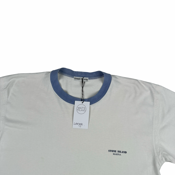 Stone Island 1989 Marina Spellout Vintage Cotton T Shirt - Large