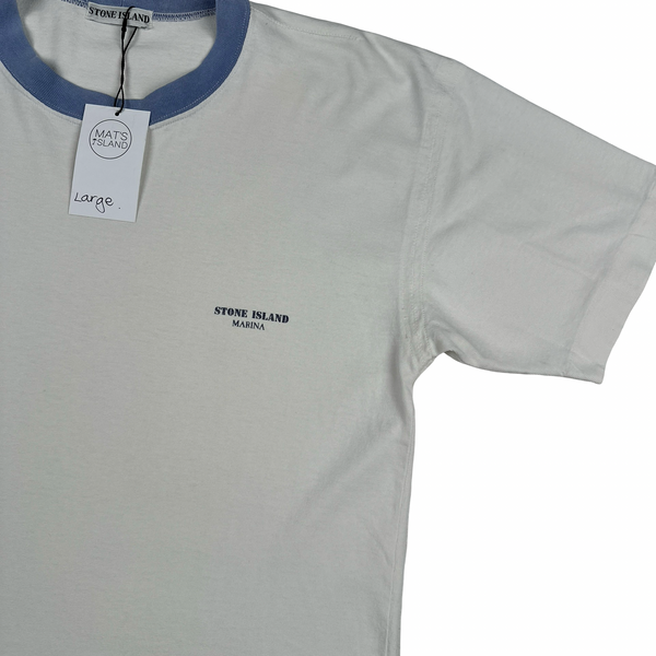 Stone Island 1989 Marina Spellout Vintage Cotton T Shirt - Large