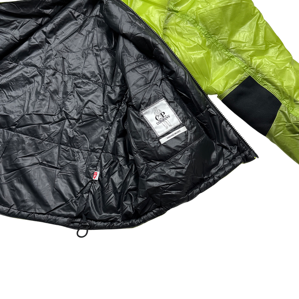 CP Company Lime Two Tone Outline Primaloft Goggle Jacket - Medium