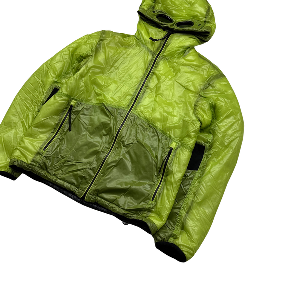 CP Company Lime Two Tone Outline Primaloft Goggle Jacket - Medium