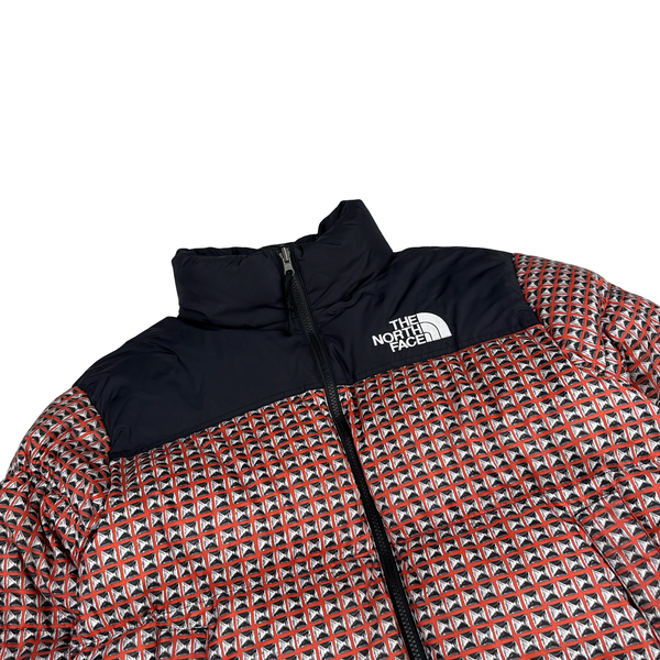 North Face X Supreme 2021 Red Studded Nupste 700 Down Filled Puffer Jacket - Medium