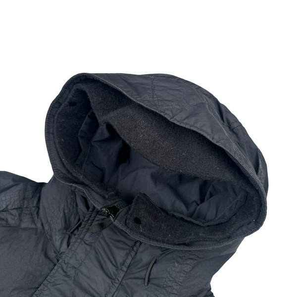 Stone Island 2022 Black Garment Dyed Crinkle Reps R-NY Down TC Puffer - Large