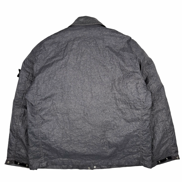 Stone Island  Grey 2000 Nylon Paper Laminated Webbing Dutch Rope Lined Jacket - XL