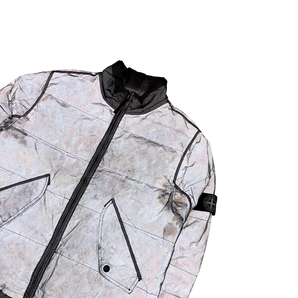 Stone Island Liquid Reflective Bomber Jacket - Large