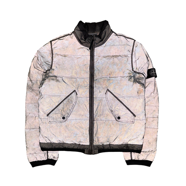 Stone Island Liquid Reflective Bomber Jacket - Large