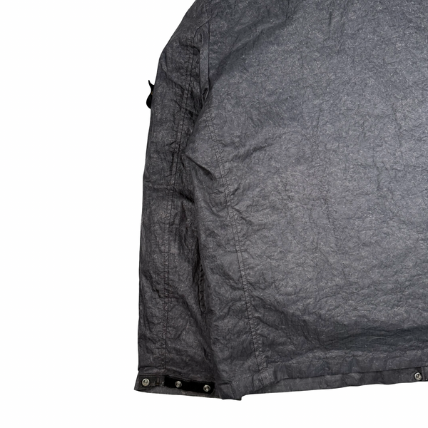 Stone Island  Grey 2000 Nylon Paper Laminated Webbing Dutch Rope Lined Jacket - XL