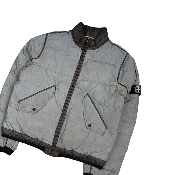 Stone Island Liquid Reflective Bomber Jacket - Large