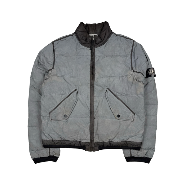 Stone Island Liquid Reflective Bomber Jacket - Large