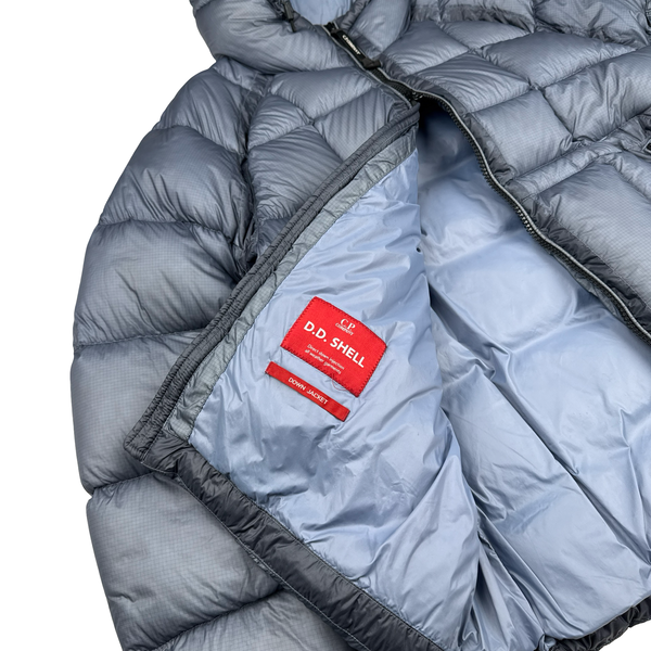 CP Company Silver Down Filled DD Shell Lens Viewer Puffer Jacket - XXL