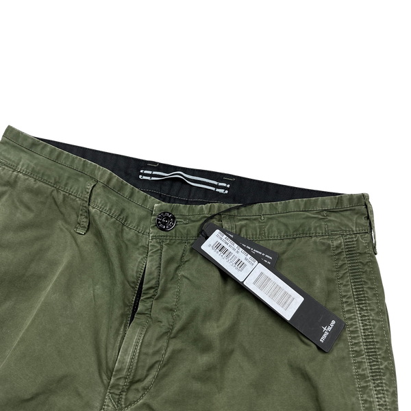 Stone Island Khaki Cargo Slim Fit Cargo Trousers - 30"