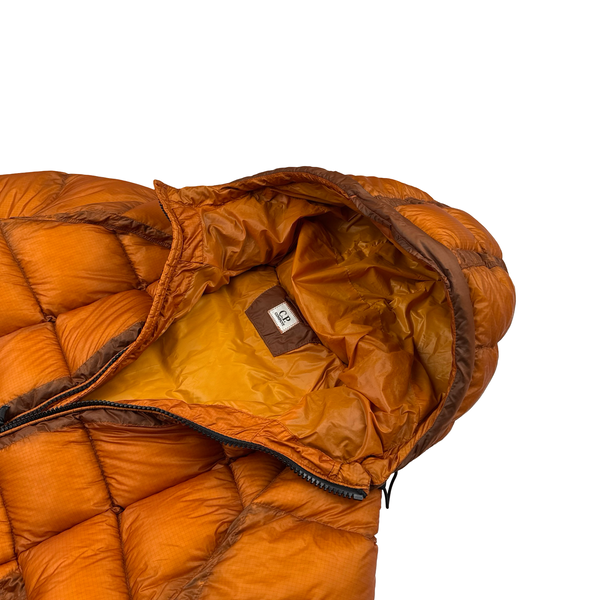 CP Company Orange Down Filled DD Shell Lens Viewer Puffer Jacket - Large