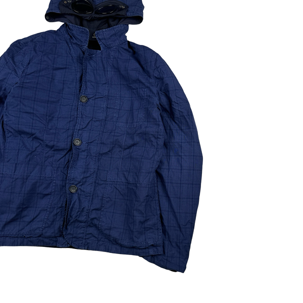 CP Company Jaeger LeCoultre Reversible Navy/Checked Goggle Jacket - Large