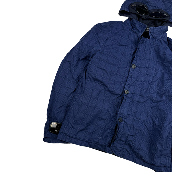 CP Company Jaeger LeCoultre Reversible Navy/Checked Goggle Jacket - Large