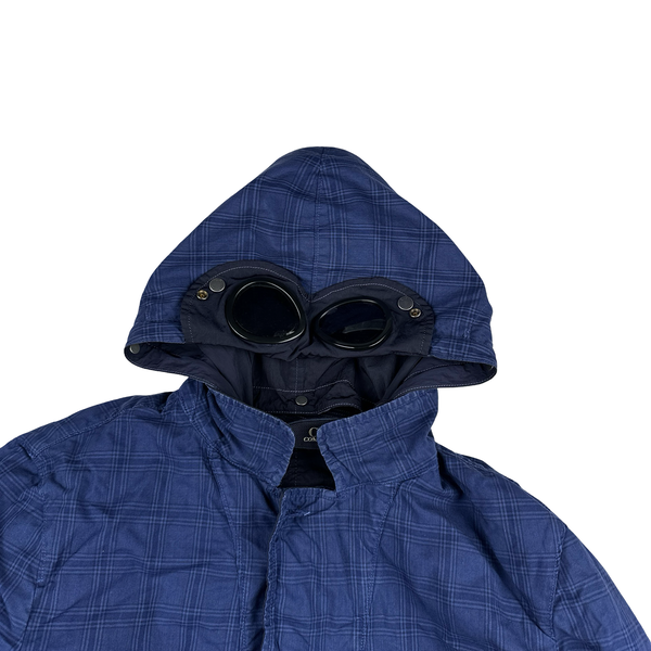 CP Company Jaeger LeCoultre Reversible Navy/Checked Goggle Jacket - Large
