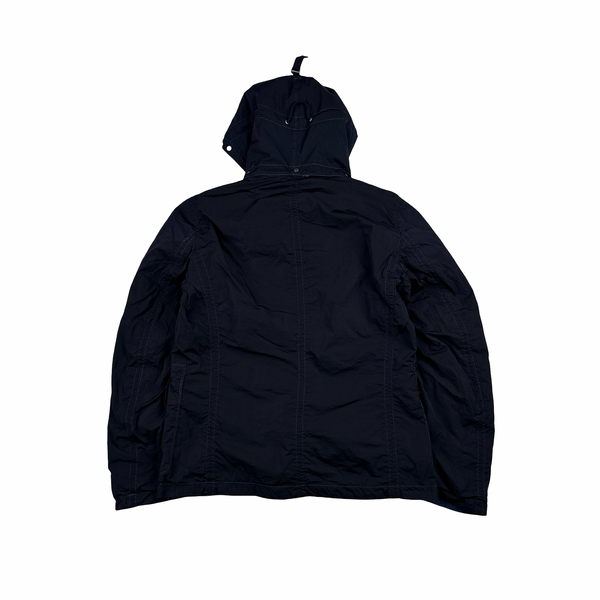 CP Company Jaeger LeCoultre Reversible Navy/Checked Goggle Jacket - Large