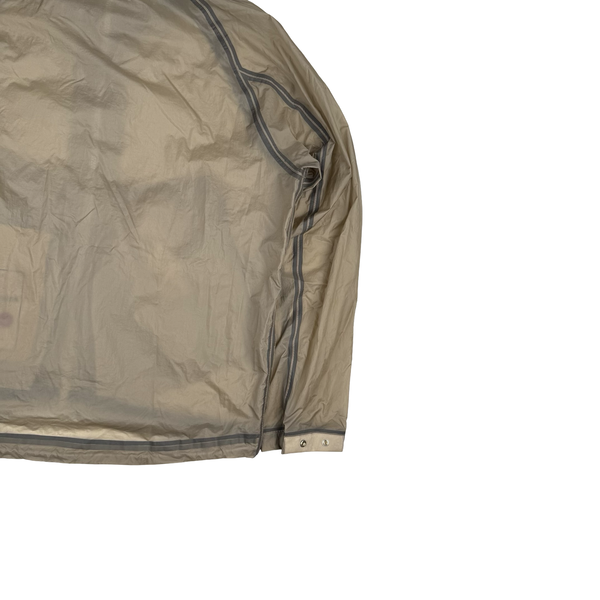 Ten C Beige Transparent Lightweight Short Combo Bonded Parka Jacket - Large (50)