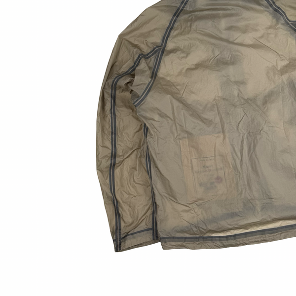 Ten C Beige Transparent Lightweight Short Combo Bonded Parka Jacket - Large (50)