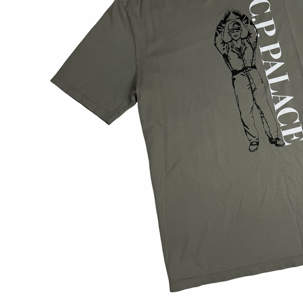 CP Company X Palace Sage Cotton Graphic Chester Perry T-Shirt - Large