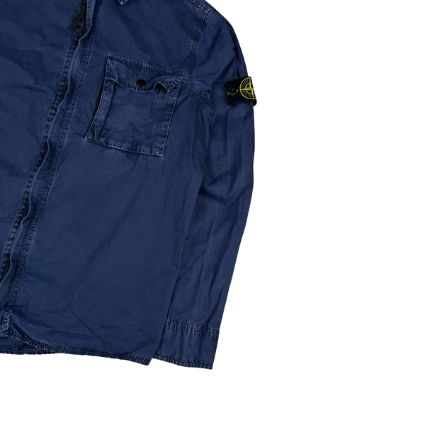 Stone Island 2017 Navy Zipped Front Pocket Overshirt - Medium