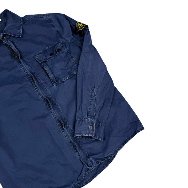 Stone Island 2017 Navy Zipped Front Pocket Overshirt - Medium