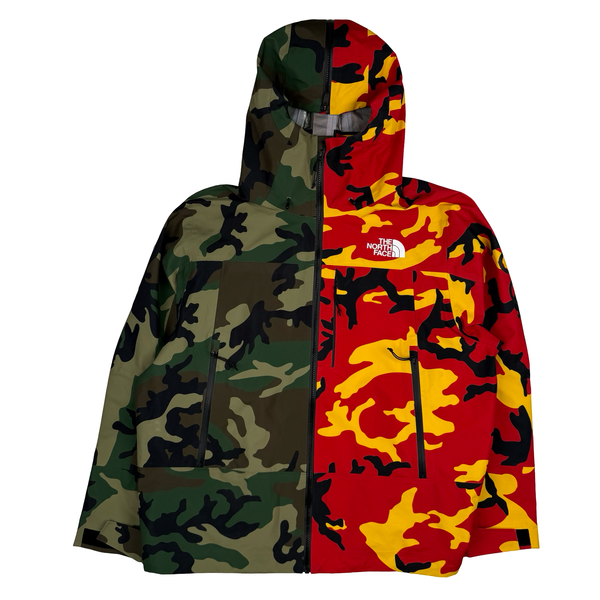 Supreme X North Face Split Camo Spellout Goretex Waterproof Jacket - Large