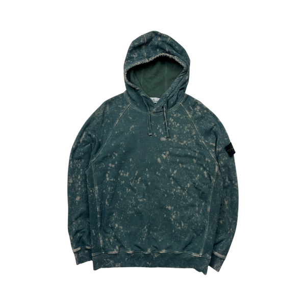 Stone Island Green Camo OVD Pullover Hoodie - Large