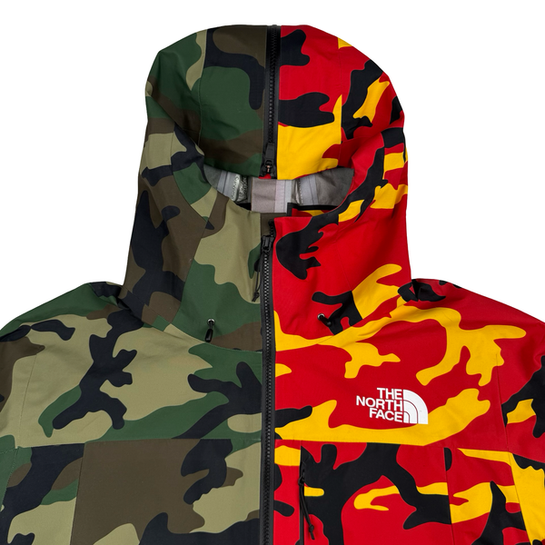 Supreme X North Face Split Camo Spellout Goretex Waterproof Jacket - Large