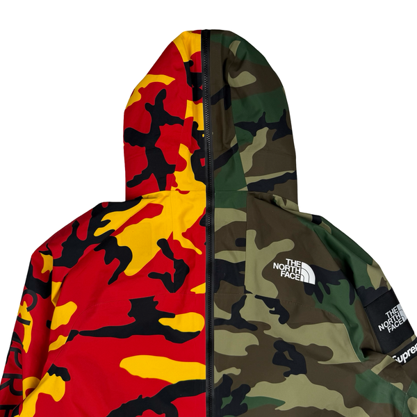 Supreme X North Face Split Camo Spellout Goretex Waterproof Jacket - Large