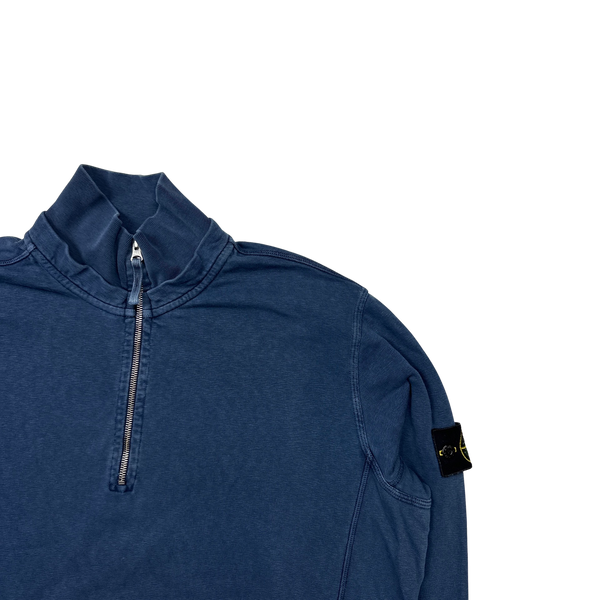 Stone Island Blue 2017 Quarter Zip Pullover Jumper - XXL