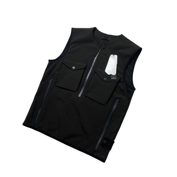 Stone Island Dark Green Ghost Stretch 5L Gilet - Medium