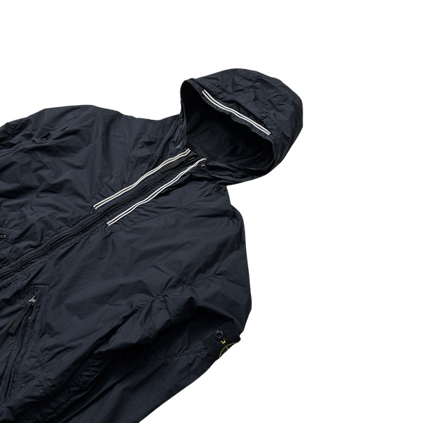 Stone Island 2011 Navy Membrana TC Hooded Rain Jacket - Large